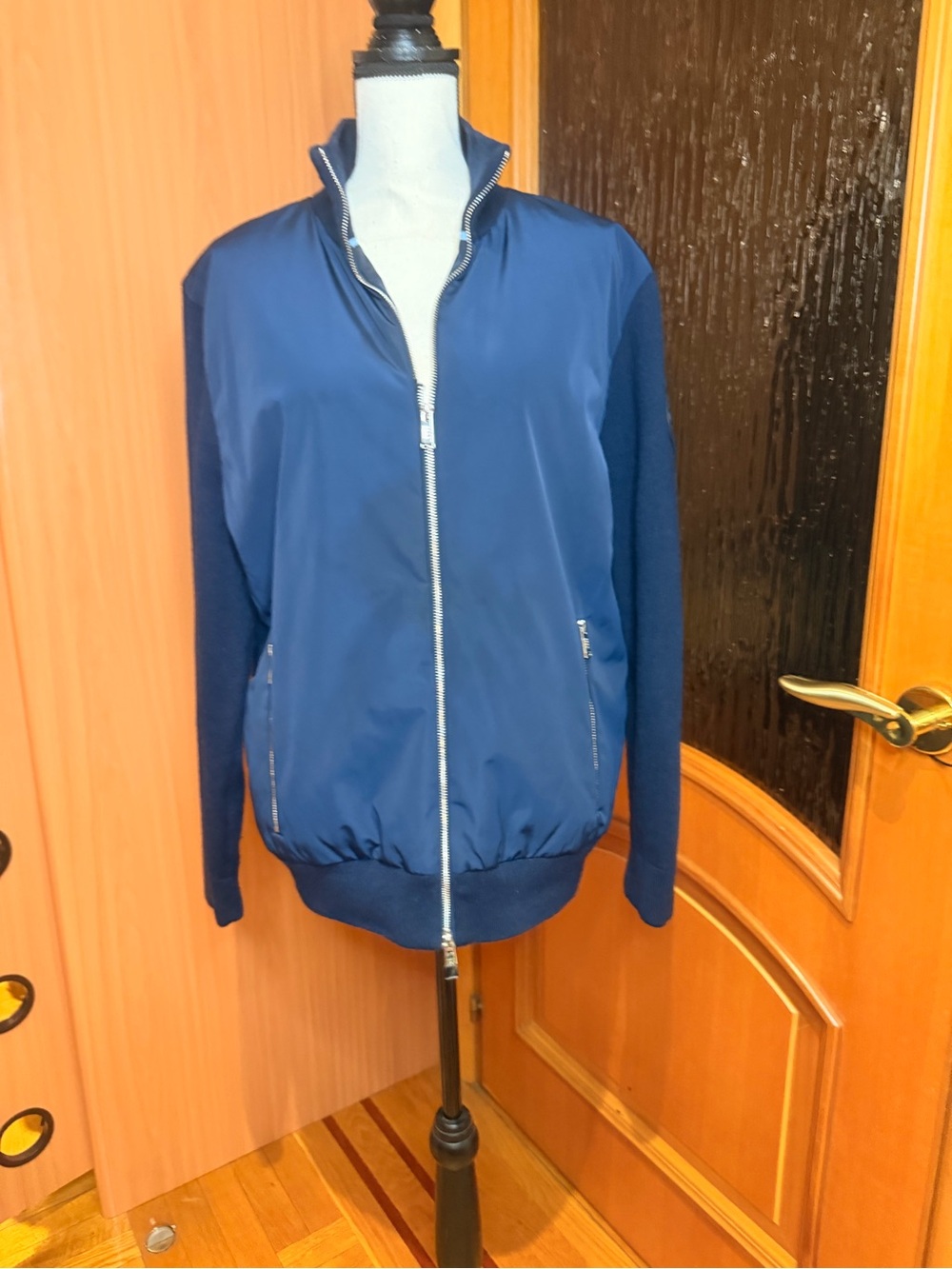 Hugo Boss  Porsche  Design men’s Navy Zip-Up Bomber Jacket Sz XL